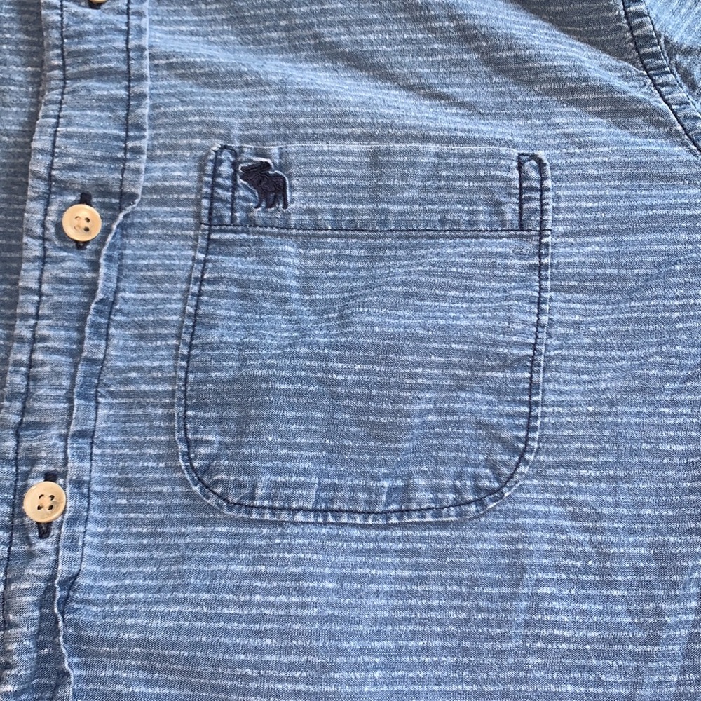 Blue Button Up - Picture 4 of 17